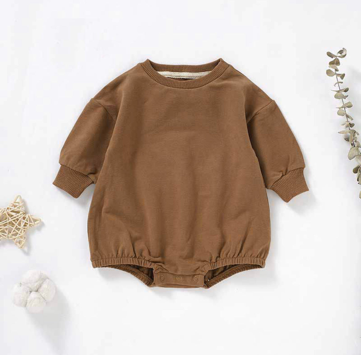 Bubble Romper - Brown