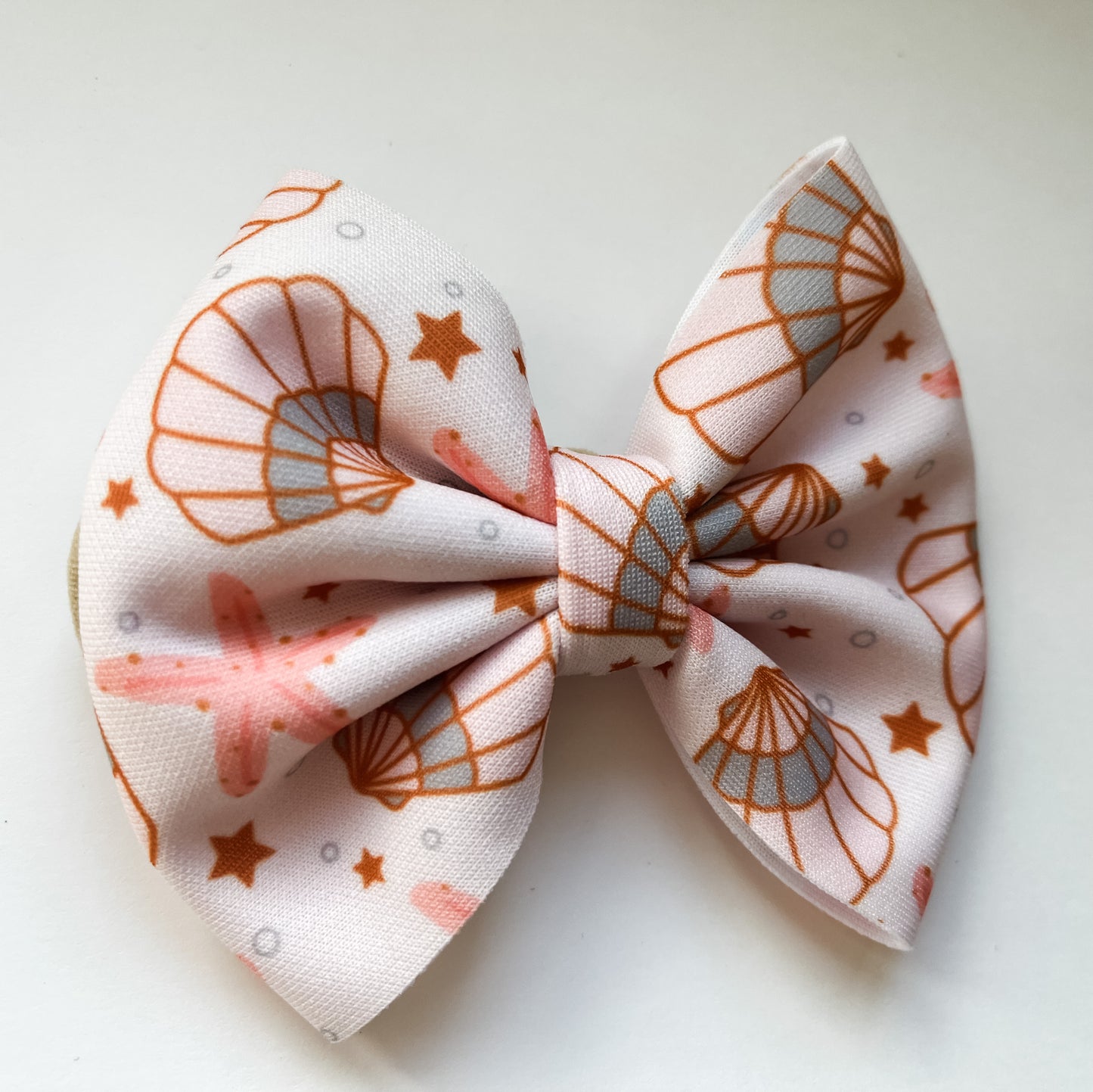 Pink Seashells Baby Bow Headband