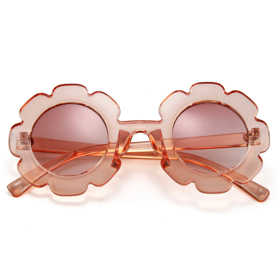 Flower Power Sunglasses - Clear Pink