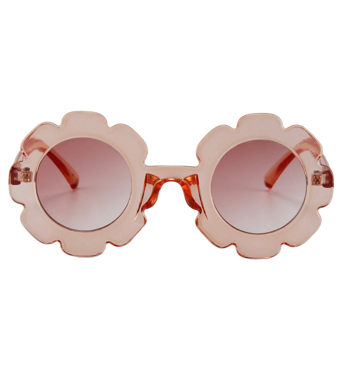 Flower Power Sunglasses - Clear Pink