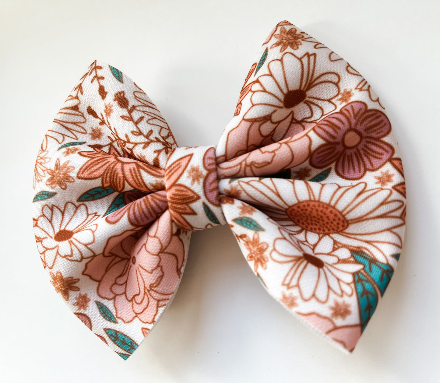 Muted Floral Baby Bow Headband