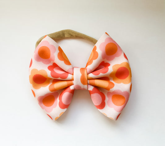 Retro Daisy Baby Bow Headband