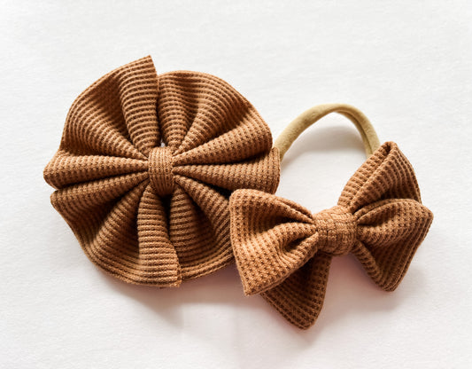 Waffle Bow - Cappuccino