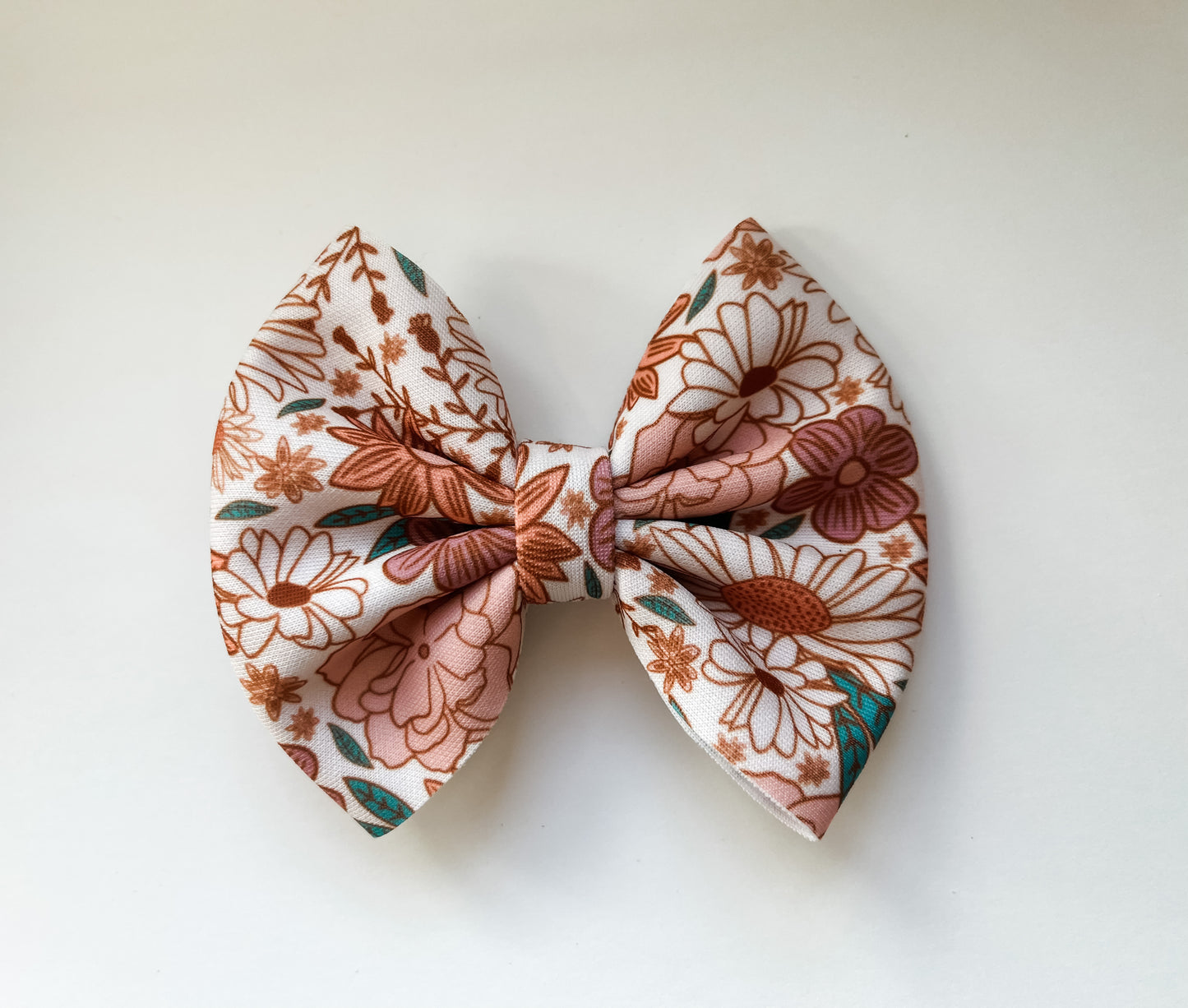 Muted Floral Baby Bow Headband